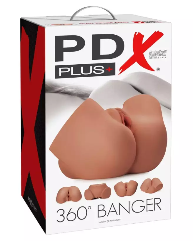 Image du Masturbateur PDX Plus 360° Banger Tan, simulation réaliste et texture premium-1