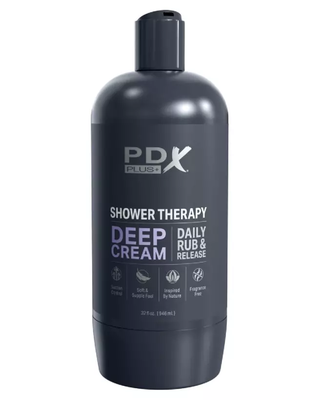 Image du Masturbateur PDX Plus Shower Therapy Deep Cream, sensation réaliste et intense-3