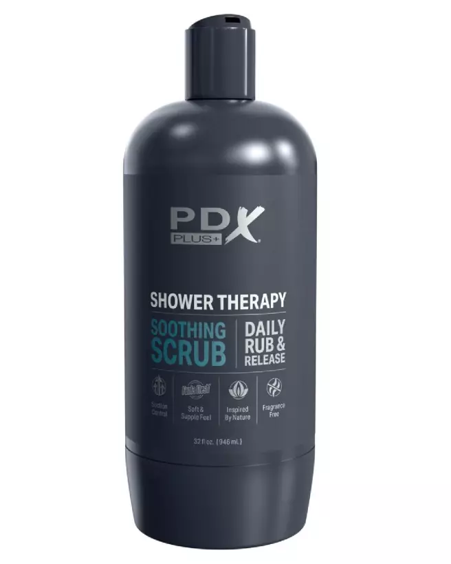 Image du Masturbateur PDX Plus Shower Soothing Light en utilisation sous la douche, design ergonomique et waterproof-3