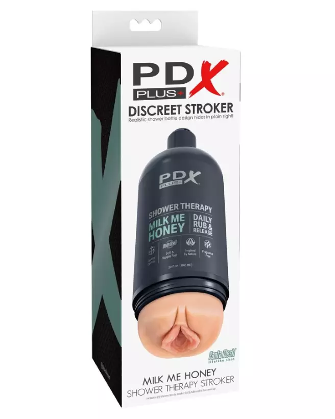 Masturbateur PDX Plus Shower Milk Me Honey Light en action-1