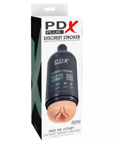 Masturbateur PDX Plus Shower Milk Me Honey Light en action-1