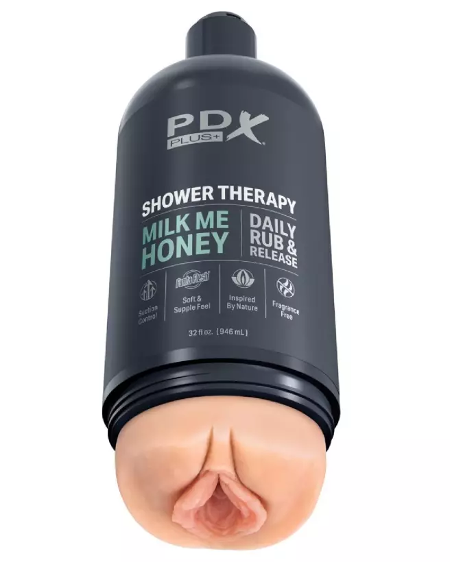Masturbateur PDX Plus Shower Milk Me Honey Light en action-2