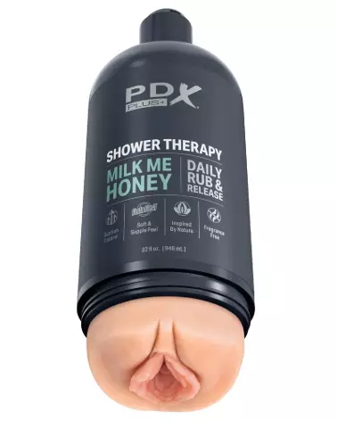 Masturbateur PDX Plus Shower Milk Me Honey Light en action-2