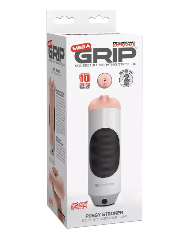 Masturbateur Pipedream Mega Grip Vibrating Stroke pour plaisir masculin intense-1