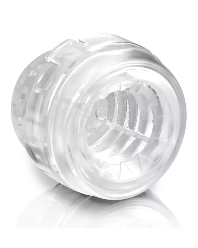 Mega-Bator Pussy White/Clear de Pipedream Extreme Toyz, masturbateur avancé pour plaisir maximal-5