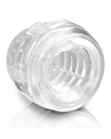Mega-Bator Pussy White/Clear de Pipedream Extreme Toyz, masturbateur avancé pour plaisir maximal-5