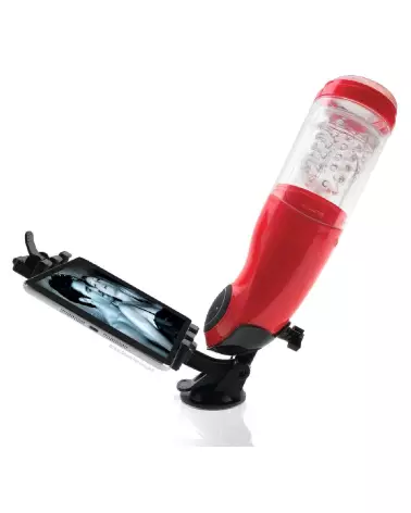 Image du Masturbateur Mega-Bator Mouth Red/Clear par Pipedream Extreme Toyz, stimulation réaliste-2
