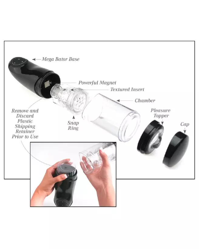 Image du Masturbateur Mega-Bator Mouth Red/Clear par Pipedream Extreme Toyz, stimulation réaliste-6