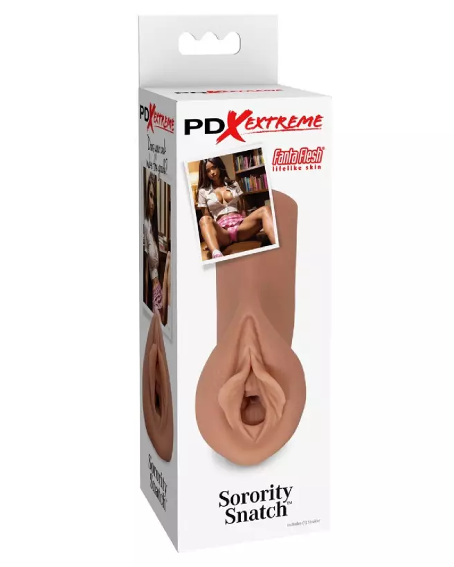 PDXE Sorority Snatch Brown de Pipedream Extreme Toyz, masturbateur réaliste et discret-1