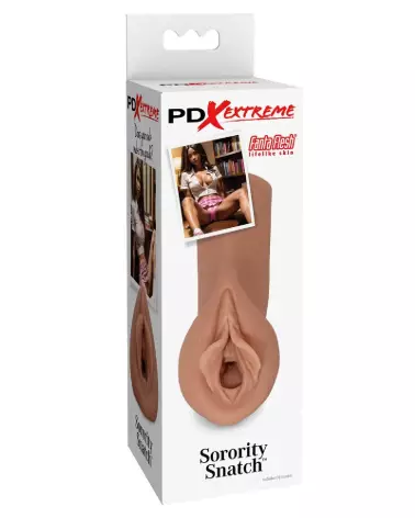 PDXE Sorority Snatch Brown de Pipedream Extreme Toyz, masturbateur réaliste et discret-1