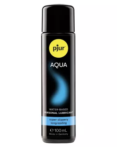 Image du lubrifiant Pjur AQUA 100 ml à base d'eau, idéal pour hydratation longue durée et confort-1