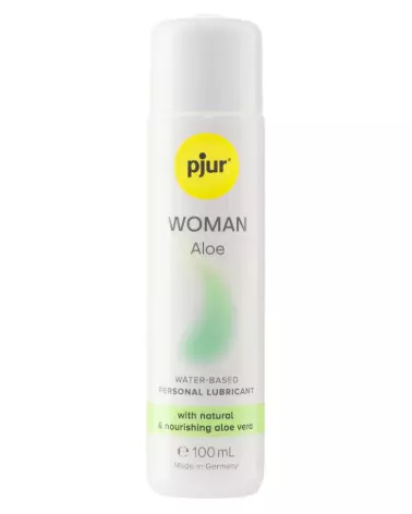 Image du lubrifiant Pjur Woman Aloe à base d'eau 100ml pour peau sensible-1
