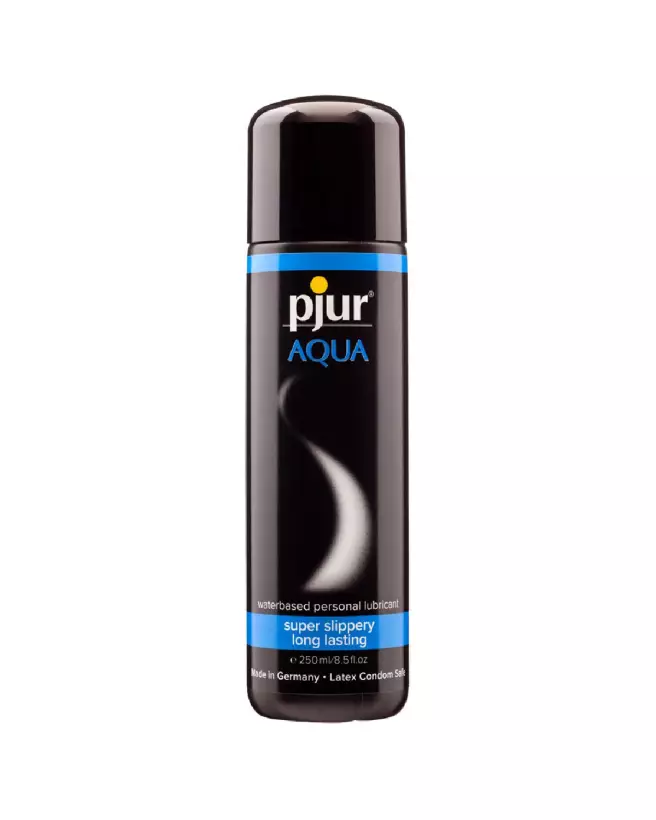Image du lubrifiant pjur AQUA 250ml à base d'eau, formule hydratante et non collante, compatible avec préservatifs-2
