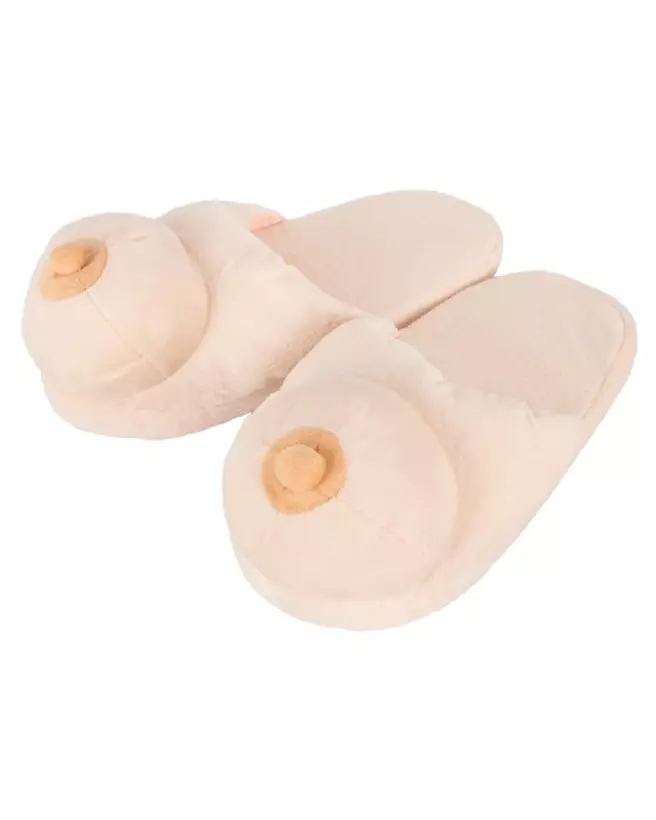 Chaussons en forme de seins Boob Slippers humoristiques et confortables-2