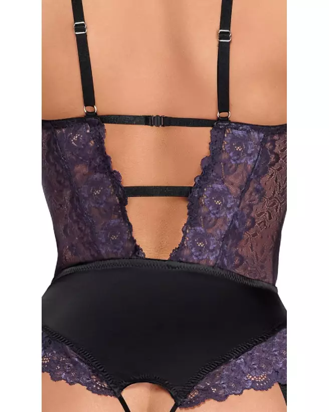 Body Black/Purple Cottelli LINGERIE élégant et confortable pour femme-7