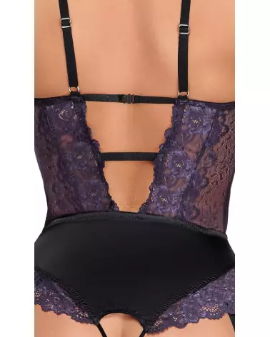 Body Black/Purple Cottelli LINGERIE élégant et confortable pour femme-7