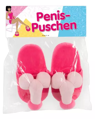 Chaussons en forme de pénis Slippers Penis Pink, cadeau humoristique et original-1