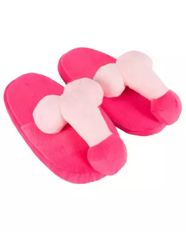 Chaussons en forme de pénis Slippers Penis Pink, cadeau humoristique et original-2