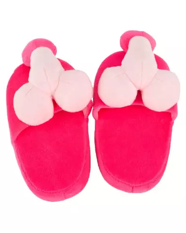 Chaussons en forme de pénis Slippers Penis Pink, cadeau humoristique et original-3