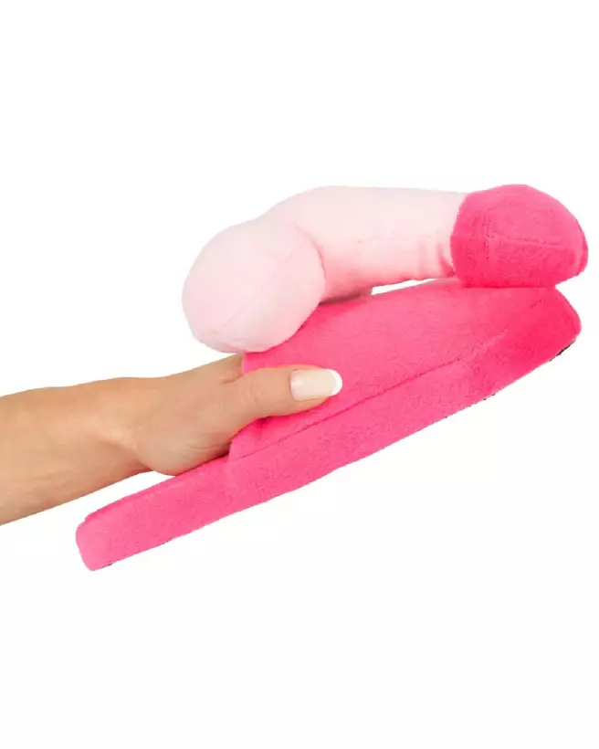 Chaussons en forme de pénis Slippers Penis Pink, cadeau humoristique et original-5