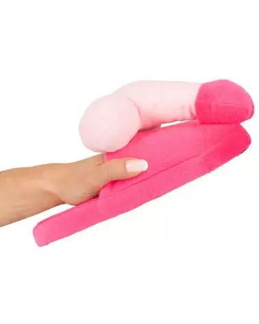 Chaussons en forme de pénis Slippers Penis Pink, cadeau humoristique et original-5