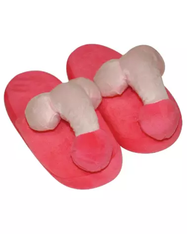 Chaussons en forme de pénis Slippers Penis Pink, cadeau humoristique et original-6