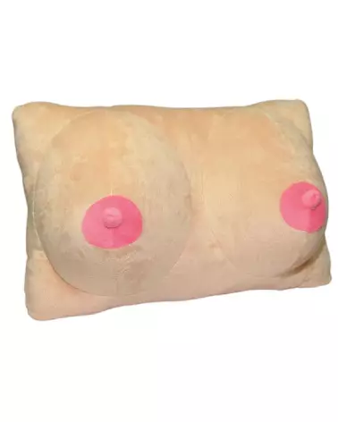 Coussin humoristique en forme de seins Plush Pillow Breasts-1
