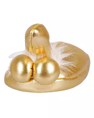 Chaussons en forme de pénis Slippers Gold humoristiques et originaux-5