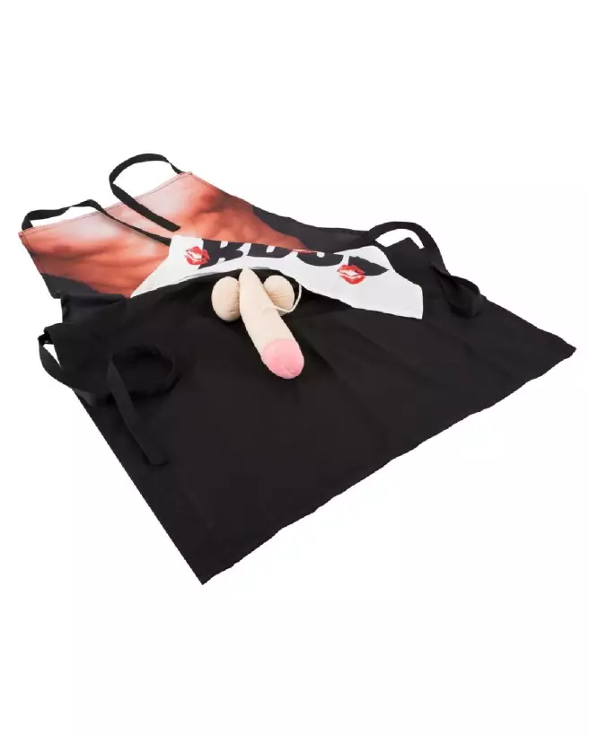 Image du tablier CHEFCOCK humoristique avec sexe apparent, parfait pour soirées et cadeaux-2