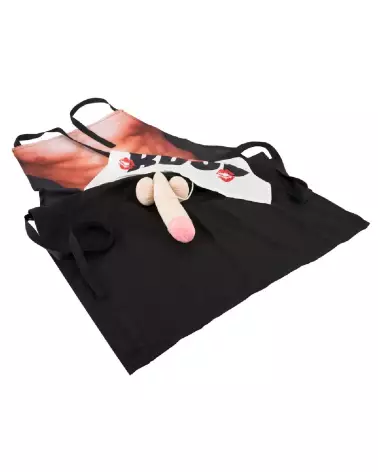 Image du tablier CHEFCOCK humoristique avec sexe apparent, parfait pour soirées et cadeaux-2