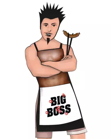 Image du tablier CHEFCOCK humoristique avec sexe apparent, parfait pour soirées et cadeaux-3
