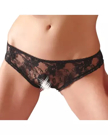 Photo de Crotchless Briefs noirs Cottelli Lingerie, lingerie sexy et confortable-2