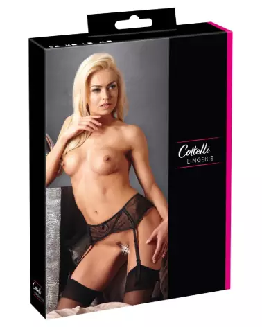 Porte-jarretelles noir Cottelli Lingerie élégant et confortable-1