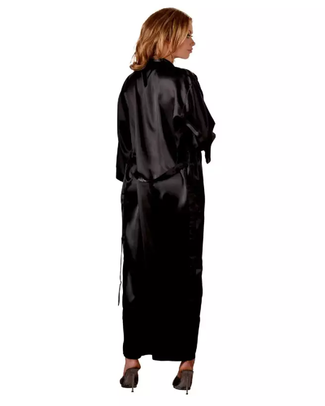 Kimono Black Cottelli Lingerie élégant et confortable en satin-3