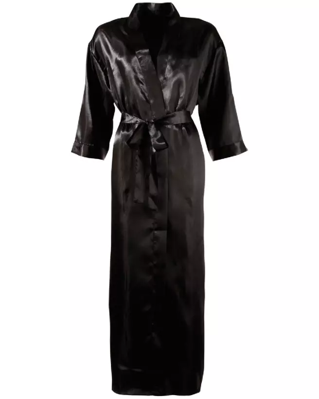 Kimono Black Cottelli Lingerie élégant et confortable en satin-4