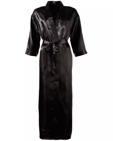 Kimono Black Cottelli Lingerie élégant et confortable en satin-4