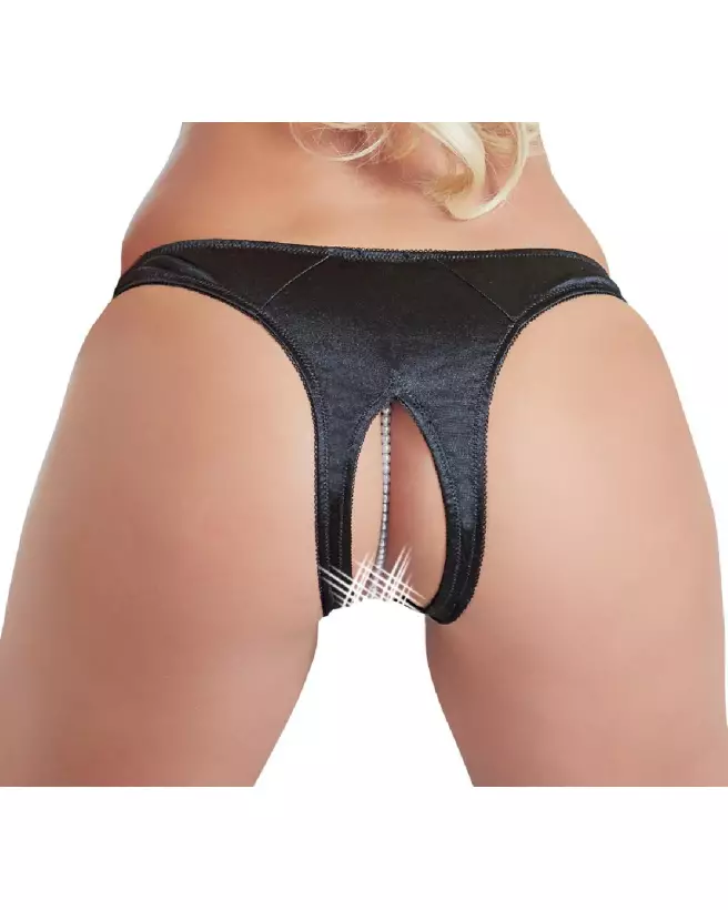 G-String Pearls Black Cottelli Lingerie élégant et sensuel-3
