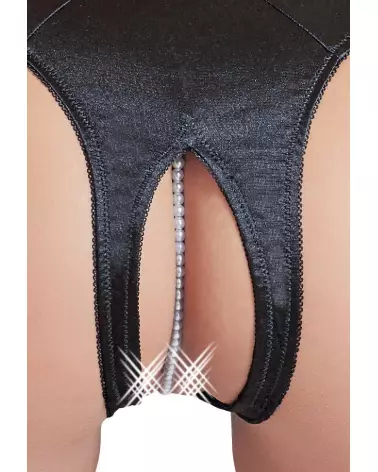 G-String Pearls Black Cottelli Lingerie élégant et sensuel-5
