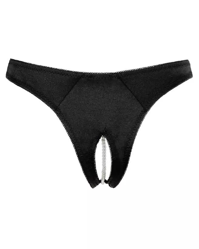 G-String Pearls Black Cottelli Lingerie élégant et sensuel-7