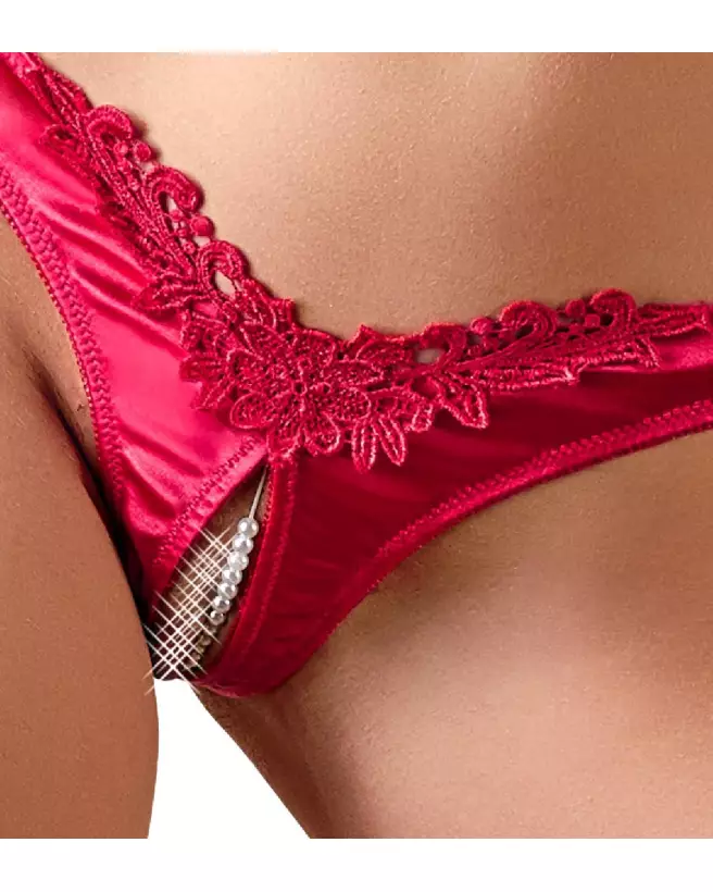Image du String Pearls Red par Cottelli Lingerie - Lingerie élégante et séduisante-4