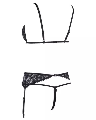 Image du Lace Suspender Set de Cottelli LINGERIE, ensemble de lingerie élégant en dentelle-6