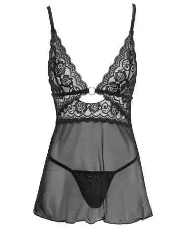 Nuisette Baby Doll Ring de Cottelli LINGERIE, élégance et confort en lingerie féminine-5