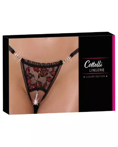 String Perles Ouvert Cottelli Lingerie - Lingerie Sexy et Érotique-1