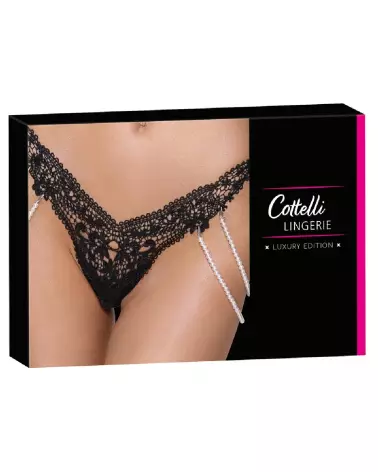 String with Pearl Chains de Cottelli LINGERIE élégant et sensuel-1