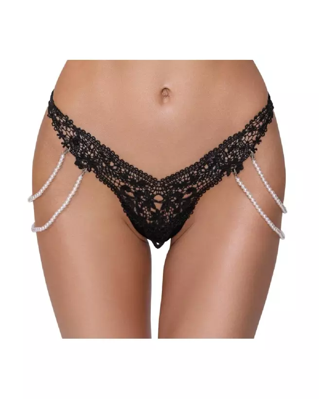 String with Pearl Chains de Cottelli LINGERIE élégant et sensuel-2