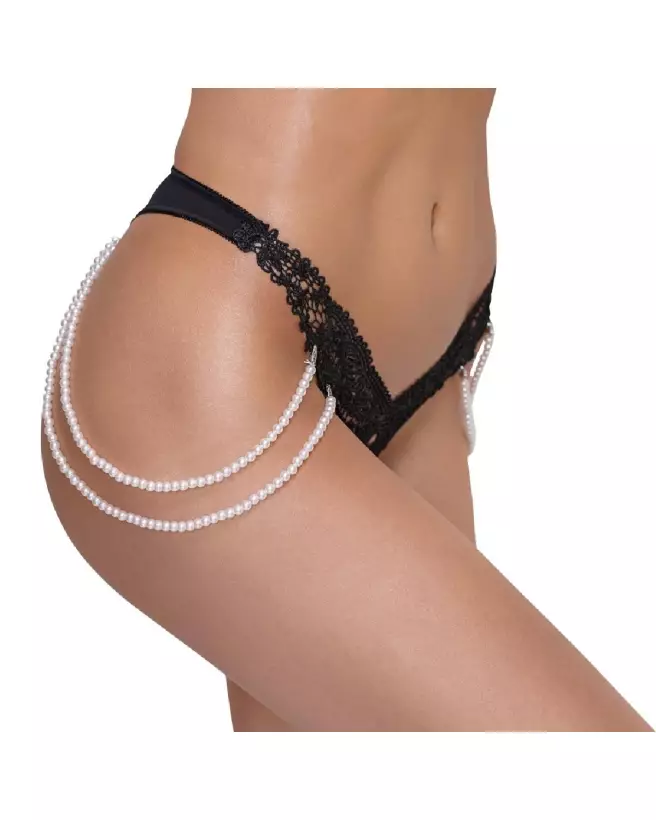 String with Pearl Chains de Cottelli LINGERIE élégant et sensuel-3