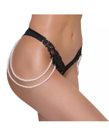 String with Pearl Chains de Cottelli LINGERIE élégant et sensuel-3