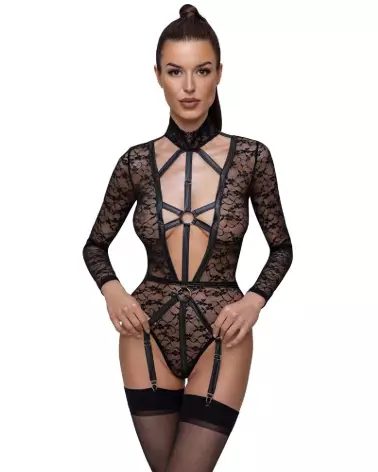 Body Lace Cottelli LINGERIE en dentelle noire, élégance et confort-3