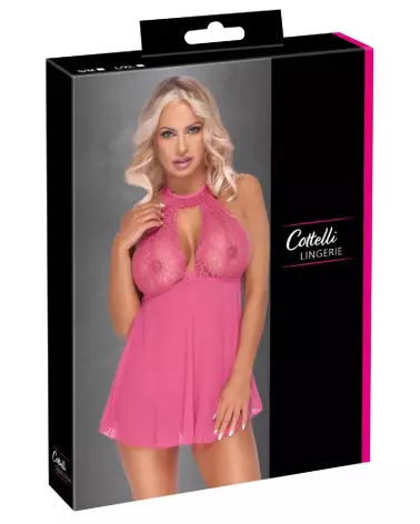 Nuisette Babydoll Pink de Cottelli LINGERIE, lingerie féminine élégante et séduisante-1