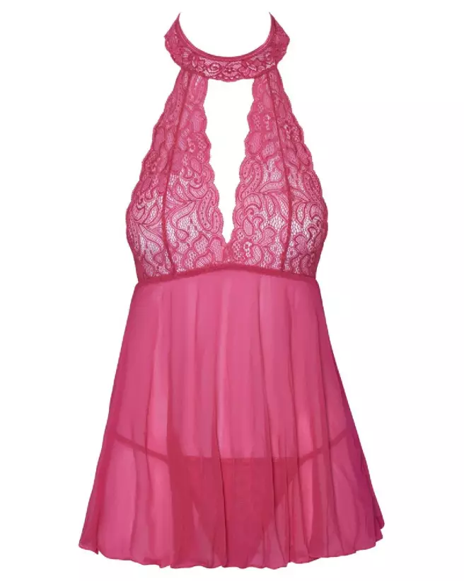 Nuisette Babydoll Pink de Cottelli LINGERIE, lingerie féminine élégante et séduisante-7